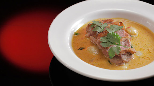 Eva & Debra's Red Duck Curry with Lychees Recipe.