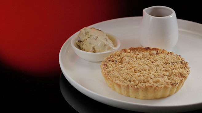Will & Steve Apple Tart with Rum and Raisin Ice-Cream and Butterscotch Sauce Recipe.