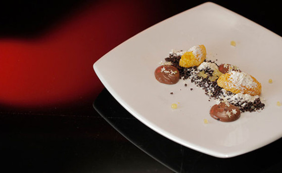 Drasko & Bianca Chocolate Delice with Mandarin Caviar recipe