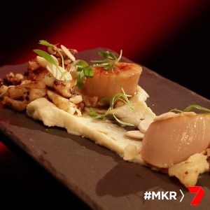 Seared Scallops with Cauliflower and Miso